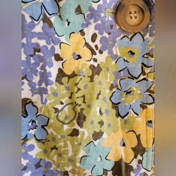 Requirements linen blend Large beautiful blue/yellow/green jacket - Picture 6 of 6